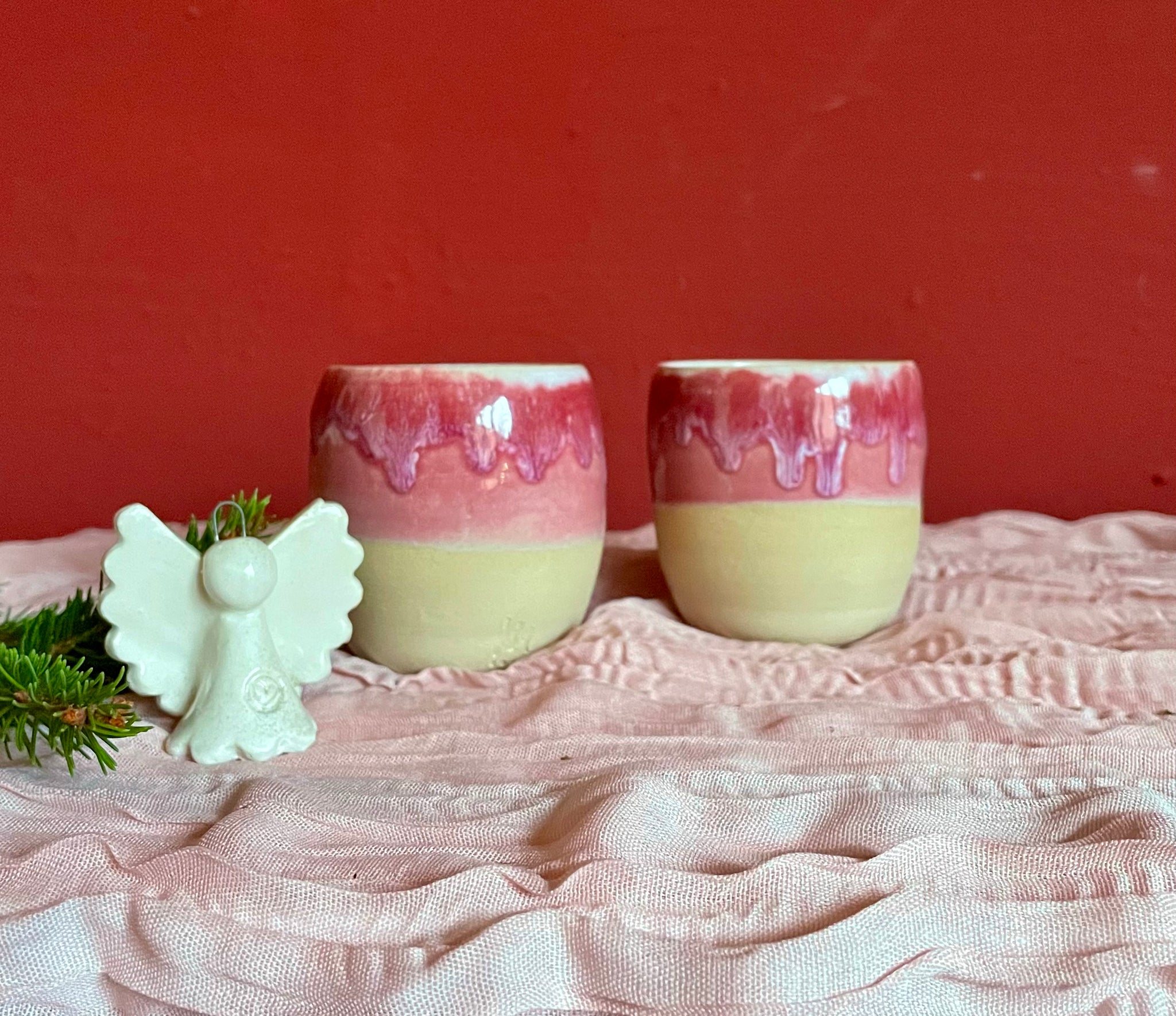 Küstenbecher - „Happy Day“ – Handgedreht & liebevoll glasiert