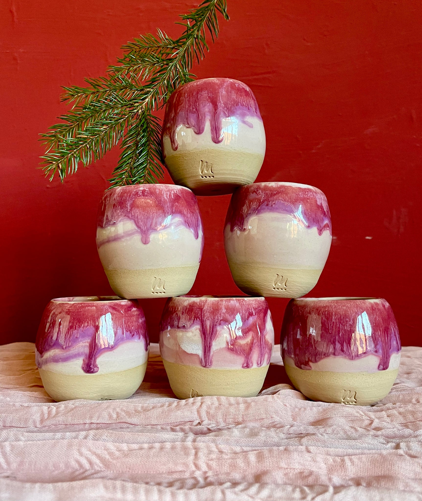 Küstenbecher - „Happy Day“ – Handgedreht & liebevoll glasiert