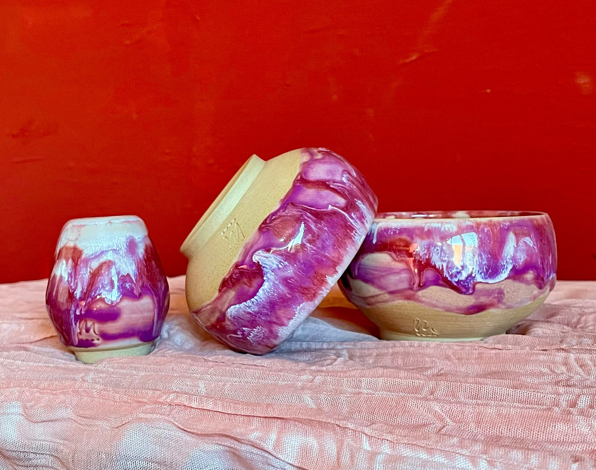 Matcha-Set - Küstenmorgen, Handgedrehte Keramik