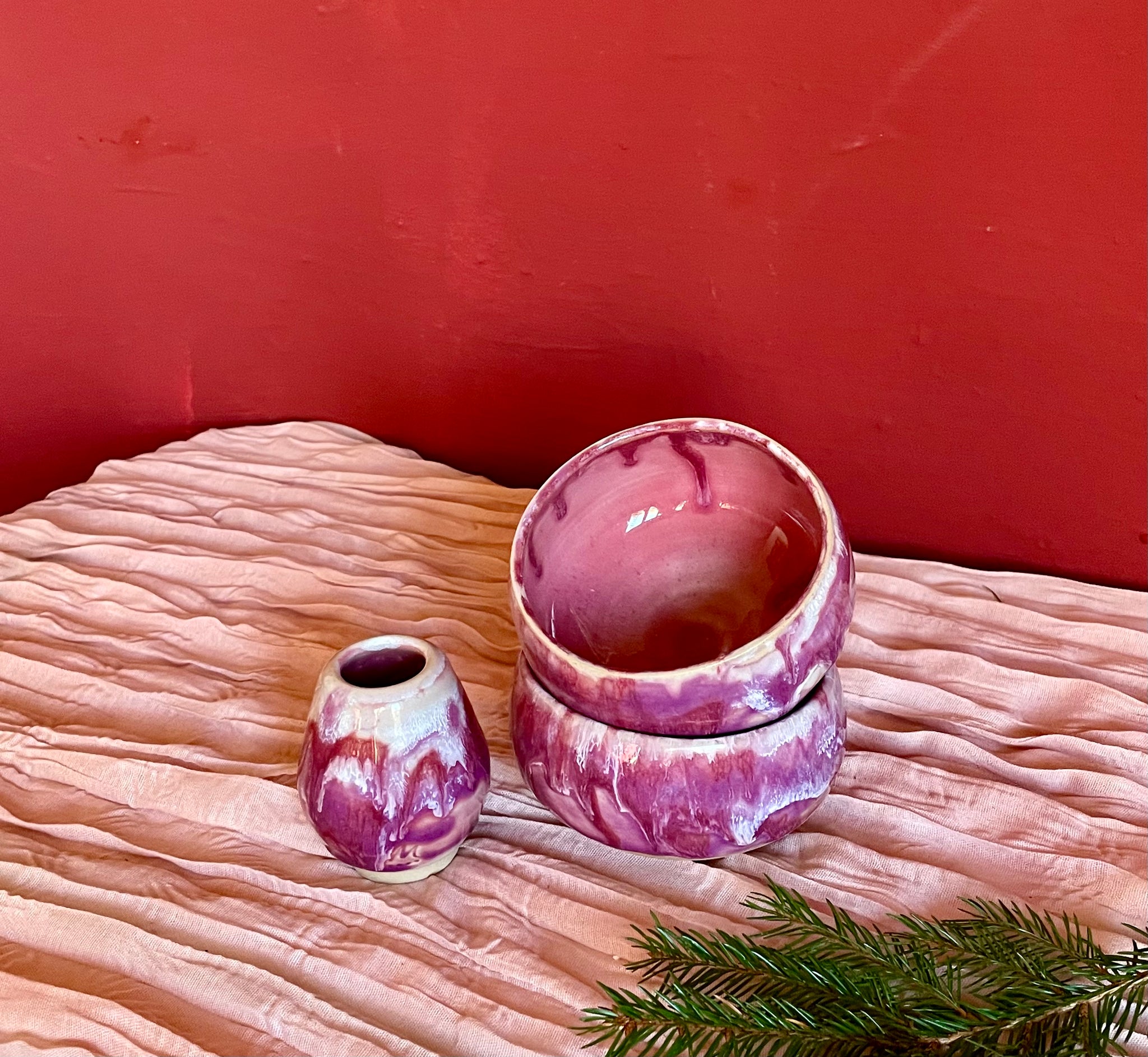 Matcha-Set - Küstenmorgen, Handgedrehte Keramik