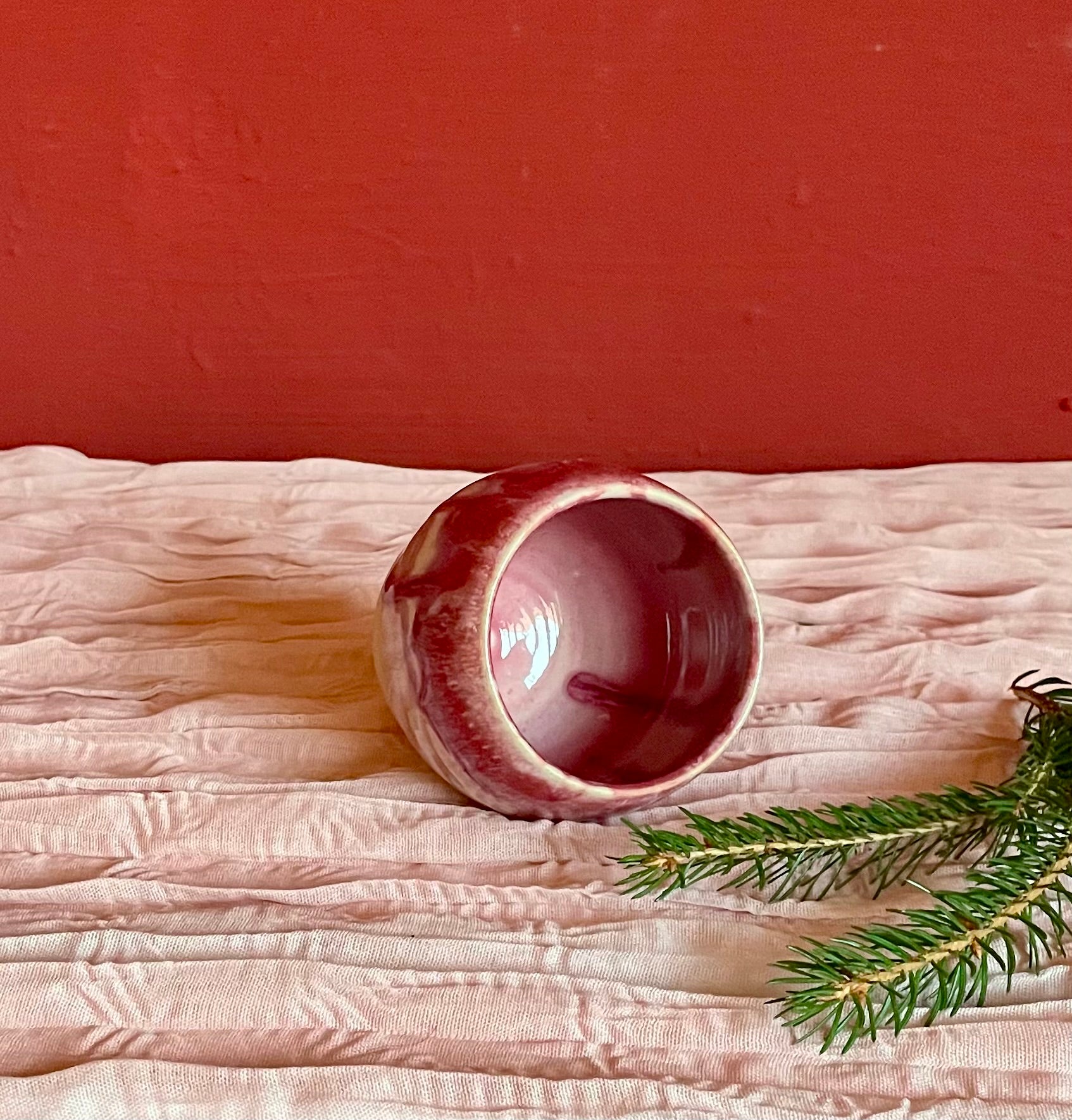 Küstenbecher - „Happy Day“ – Handgedreht & liebevoll glasiert